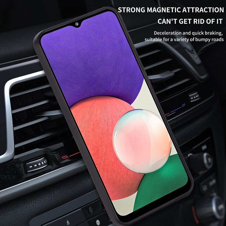 For Samsung Galaxy A22 Warrior Armor Sliding Camera Cover Design TPU + PC Shockproof Case with Ring Holder