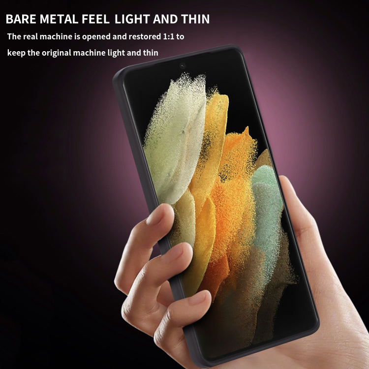 For Samsung Galaxy S21 Ultra 5G Warrior Armor Sliding Camera Cover Design TPU + PC Shockproof Case with Ring Holder