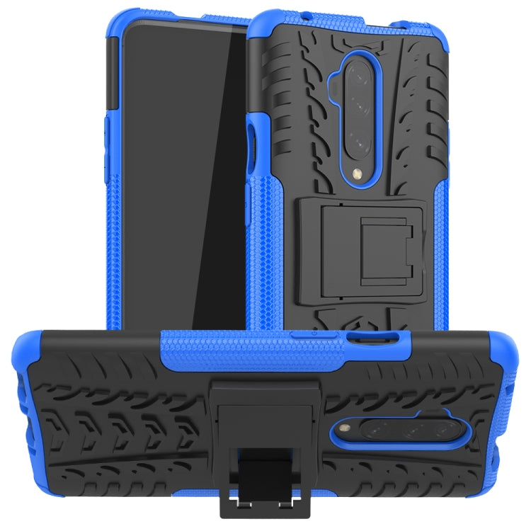 For OnePlus 7T Pro Tire Texture TPU+PC Shockproof Case, with Holder