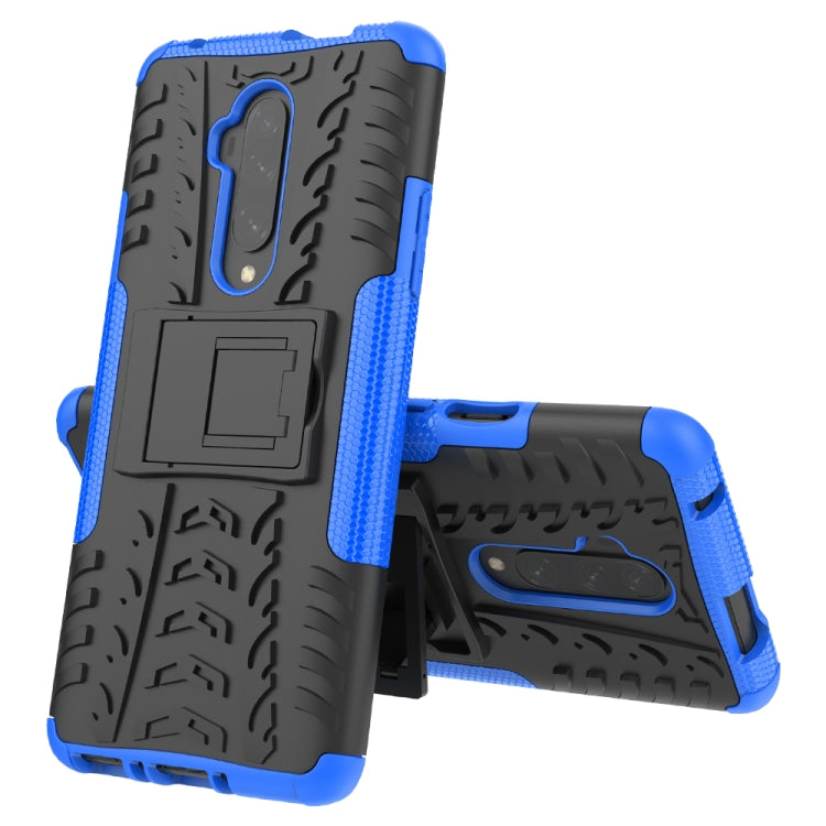 For OnePlus 7T Pro Tire Texture TPU+PC Shockproof Case, with Holder