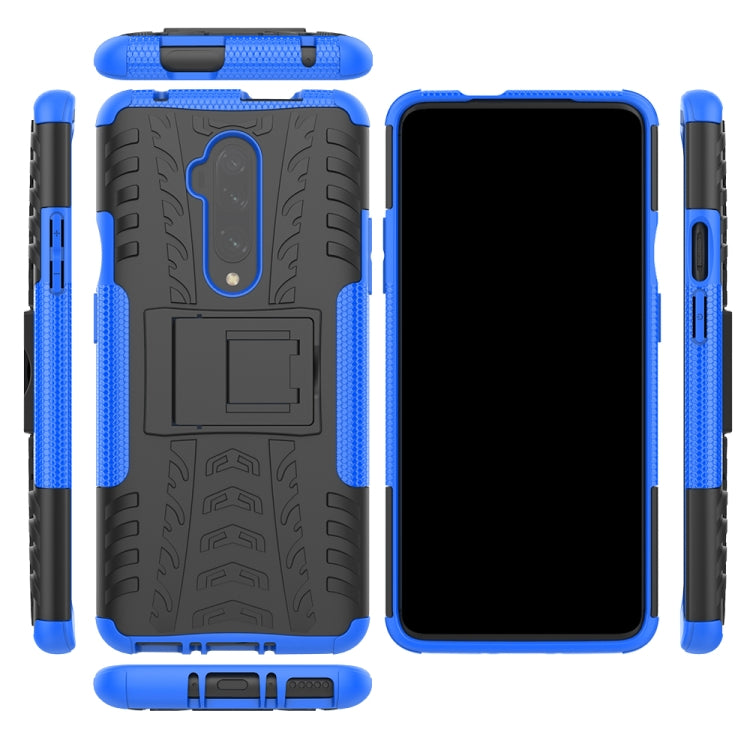 For OnePlus 7T Pro Tire Texture TPU+PC Shockproof Case, with Holder