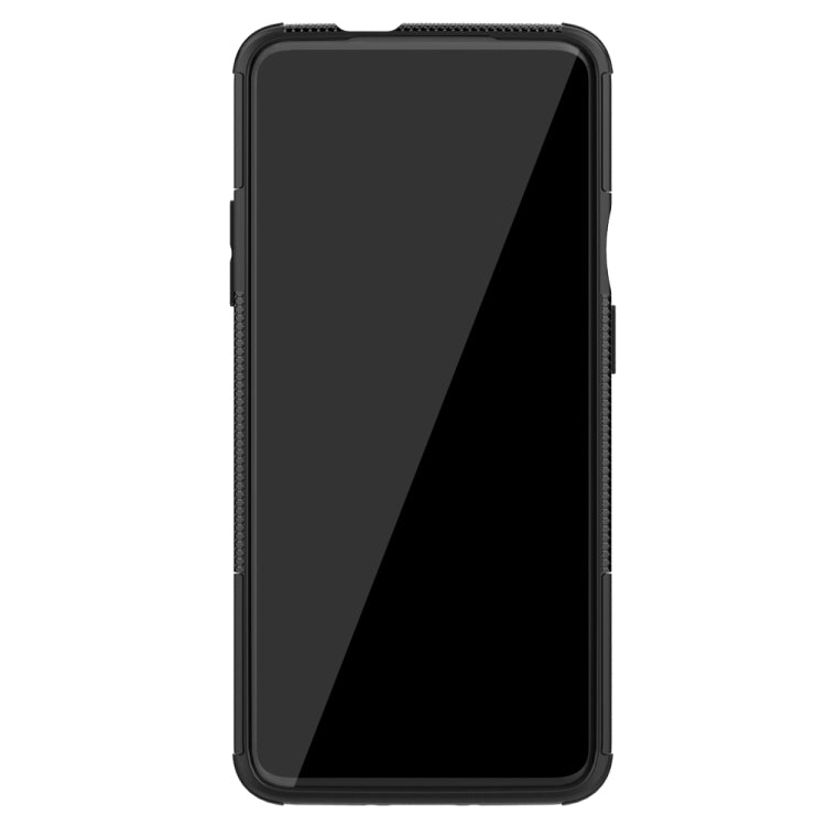 For OnePlus 7T Pro Tire Texture TPU+PC Shockproof Case, with Holder