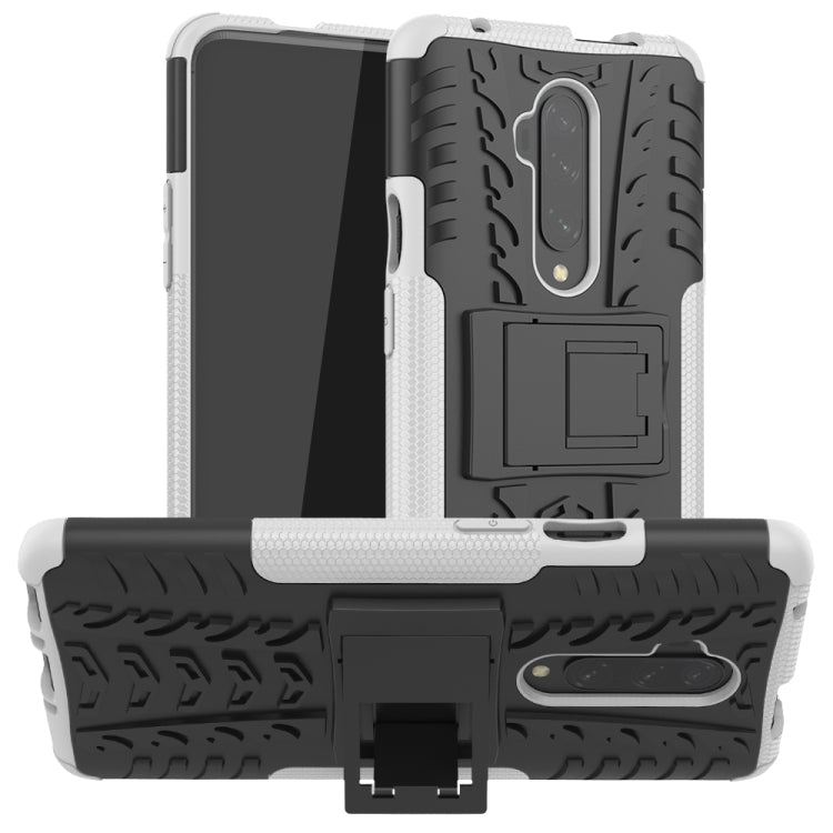 For OnePlus 7T Pro Tire Texture TPU+PC Shockproof Case, with Holder