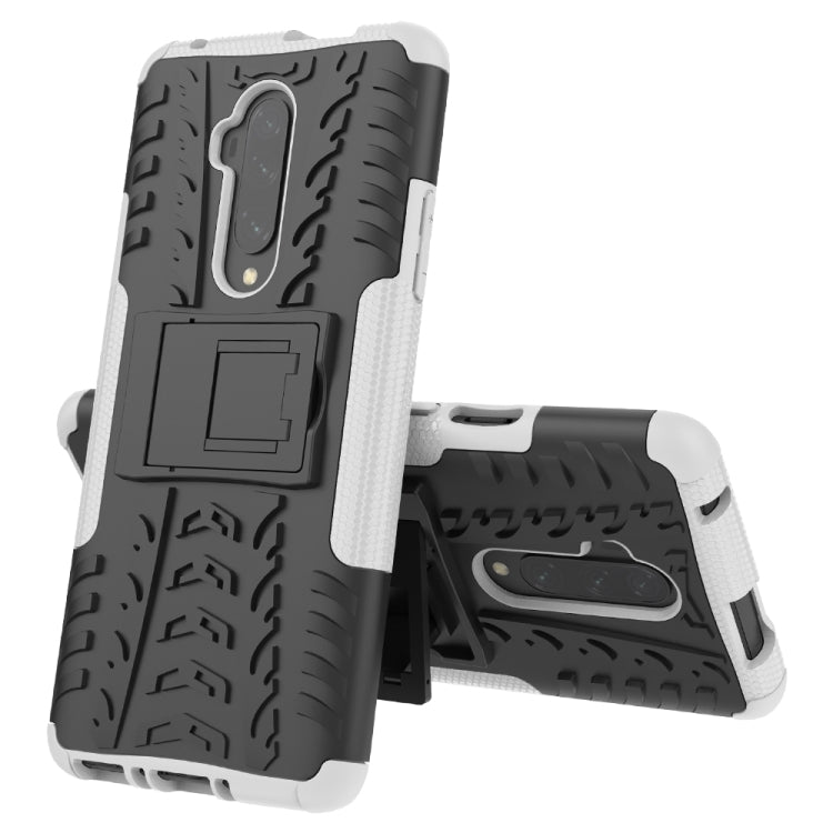 For OnePlus 7T Pro Tire Texture TPU+PC Shockproof Case, with Holder