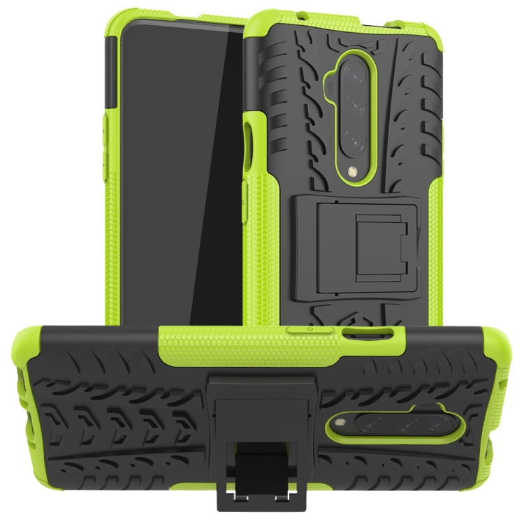 For OnePlus 7T Pro Tire Texture TPU+PC Shockproof Case, with Holder
