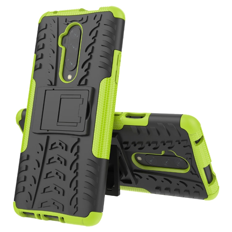 For OnePlus 7T Pro Tire Texture TPU+PC Shockproof Case, with Holder