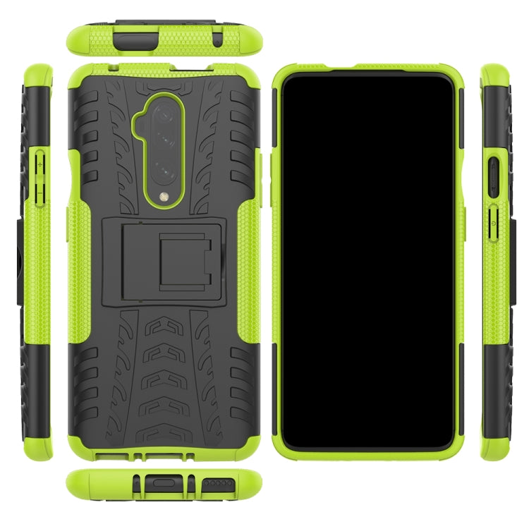 For OnePlus 7T Pro Tire Texture TPU+PC Shockproof Case, with Holder