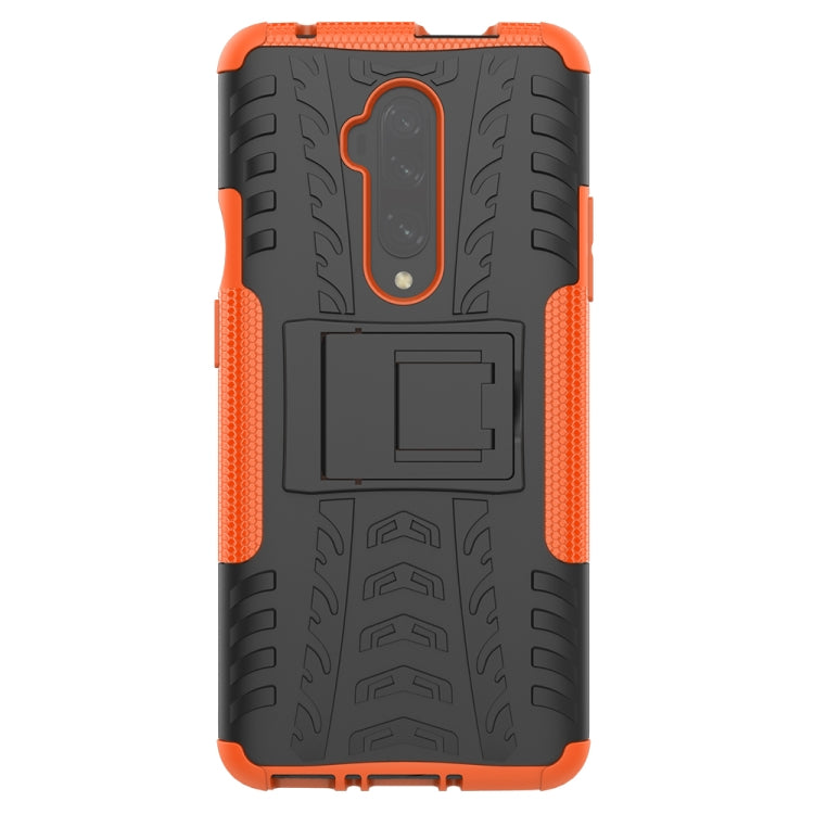 For OnePlus 7T Pro Tire Texture TPU+PC Shockproof Case, with Holder