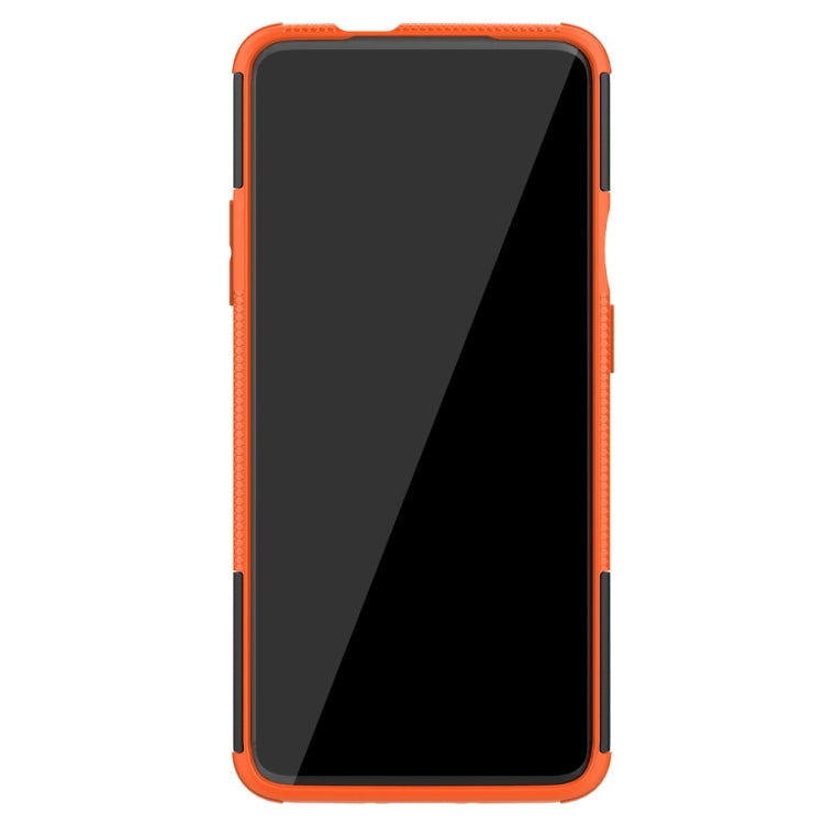 For OnePlus 7T Pro Tire Texture TPU+PC Shockproof Case, with Holder