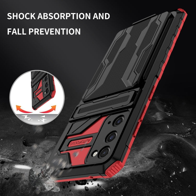 For Samsung Galaxy S20 FE Armor Card PC + TPU Shockproof Case with Card Slot & Invisible Holder