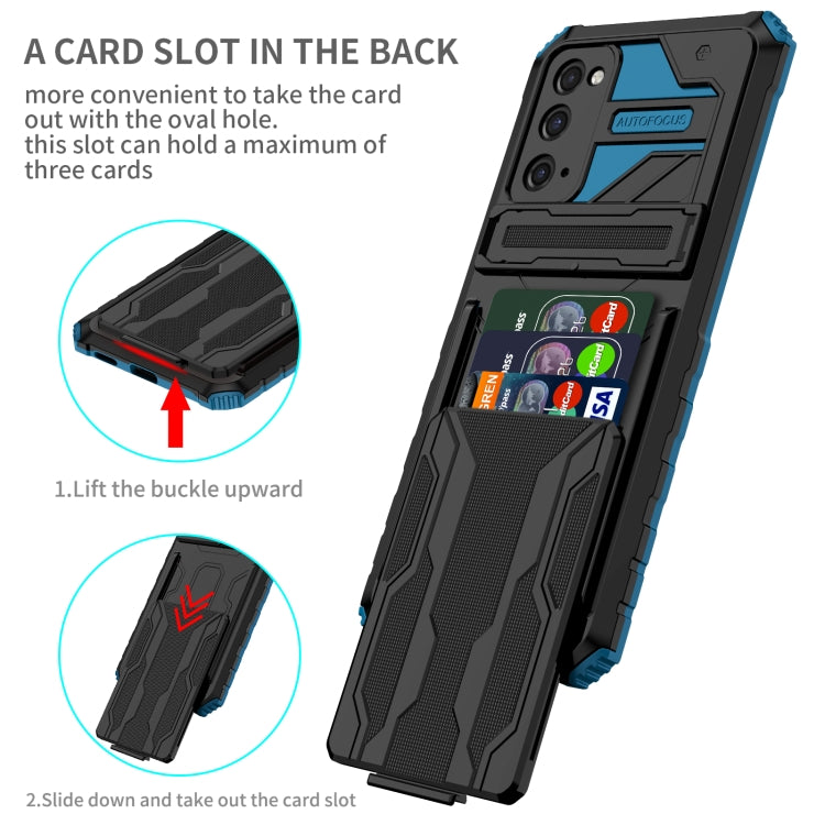 For Samsung Galaxy S20 FE Armor Card PC + TPU Shockproof Case with Card Slot & Invisible Holder