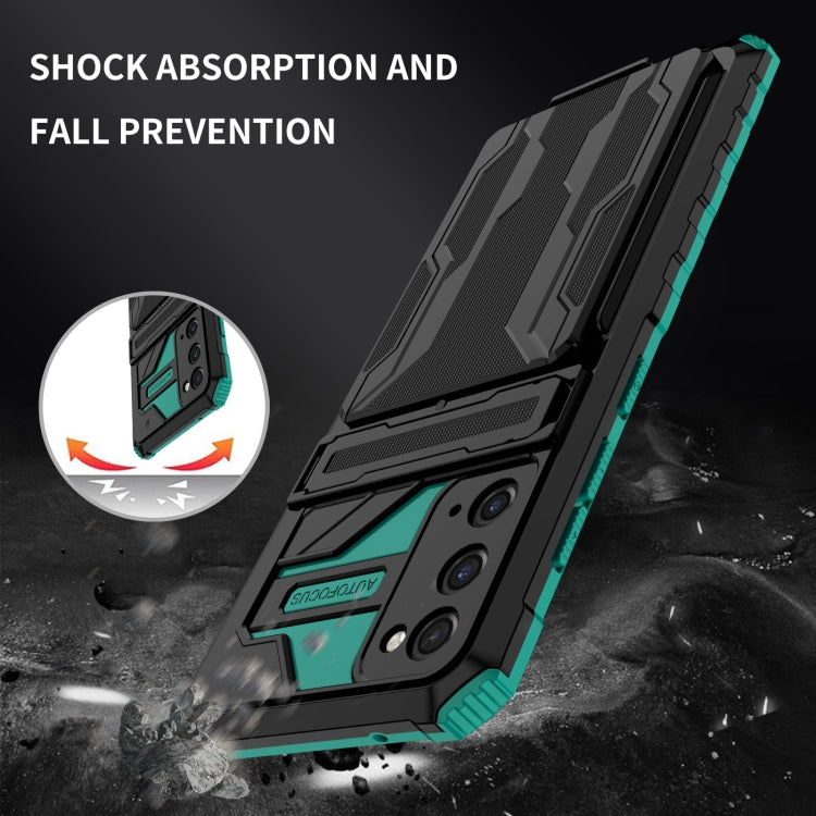 For Samsung Galaxy S20 FE Armor Card PC + TPU Shockproof Case with Card Slot & Invisible Holder