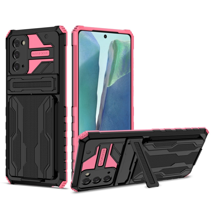 For Samsung Galaxy Note 20 Armor Card PC + TPU Shockproof Case with Card Slot & Invisible Holder