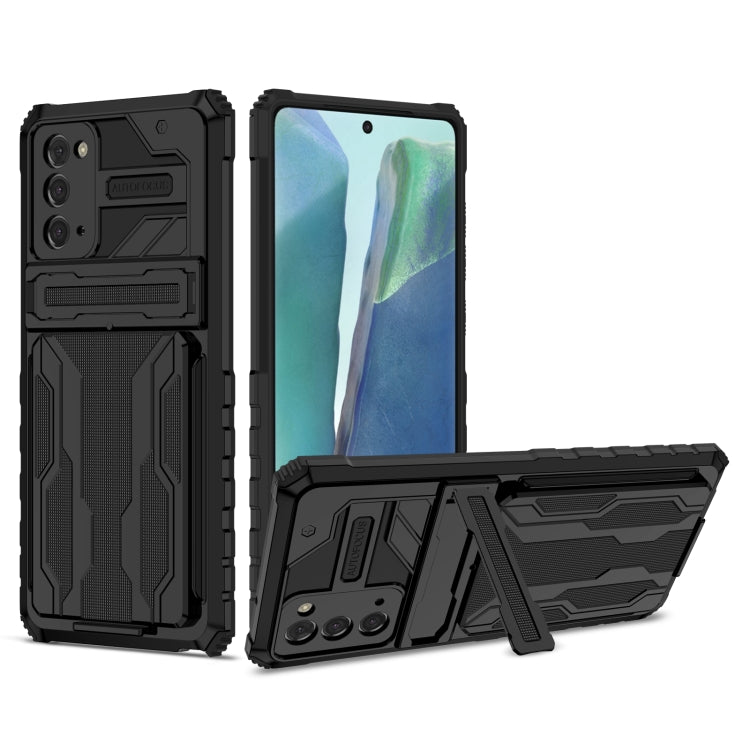 For Samsung Galaxy Note 20 Armor Card PC + TPU Shockproof Case with Card Slot & Invisible Holder
