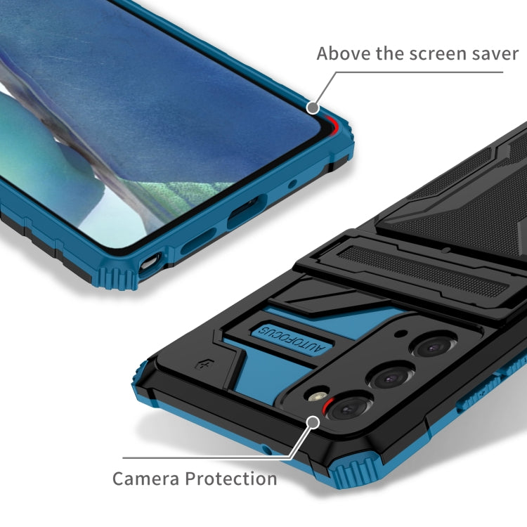 For Samsung Galaxy Note 20 Armor Card PC + TPU Shockproof Case with Card Slot & Invisible Holder