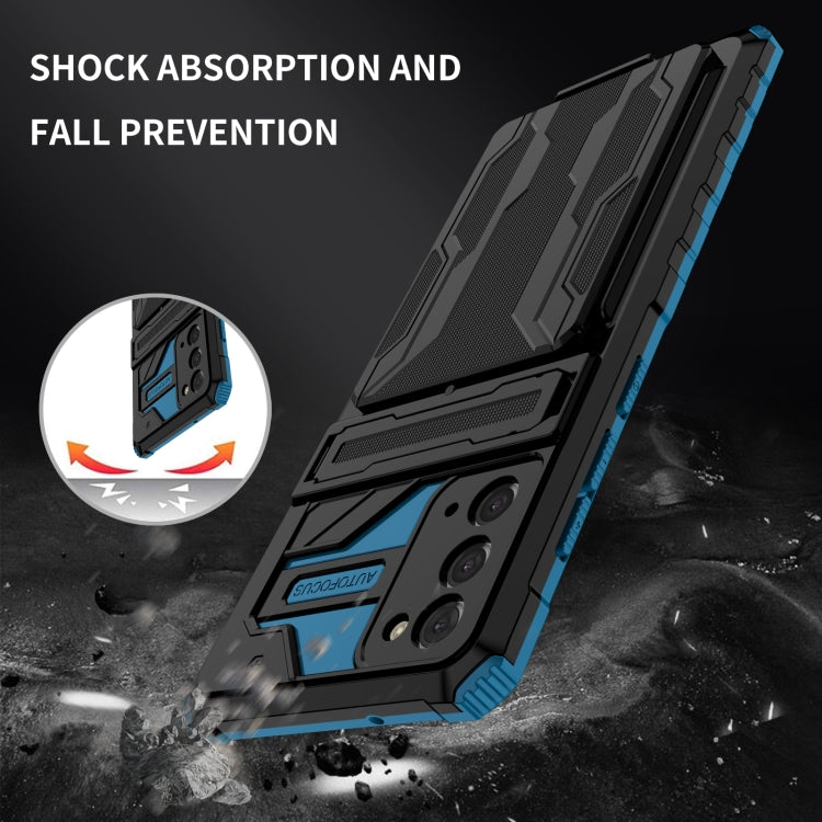 For Samsung Galaxy Note 20 Armor Card PC + TPU Shockproof Case with Card Slot & Invisible Holder