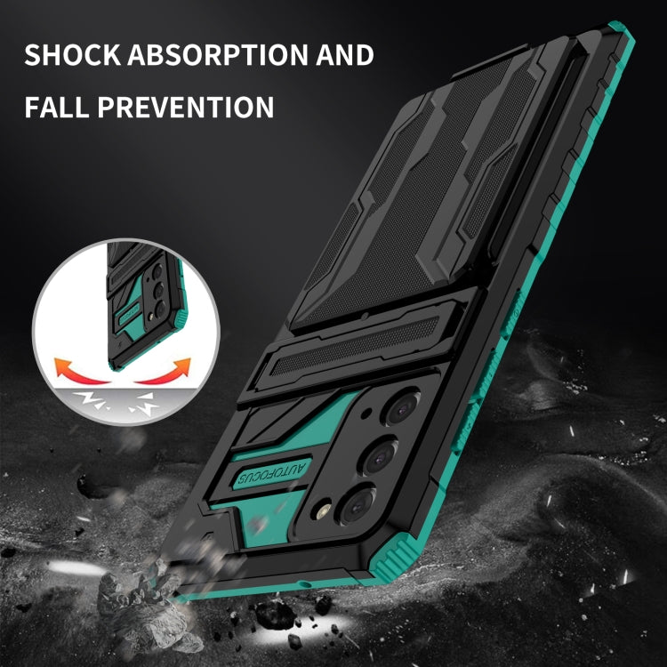 For Samsung Galaxy Note 20 Armor Card PC + TPU Shockproof Case with Card Slot & Invisible Holder