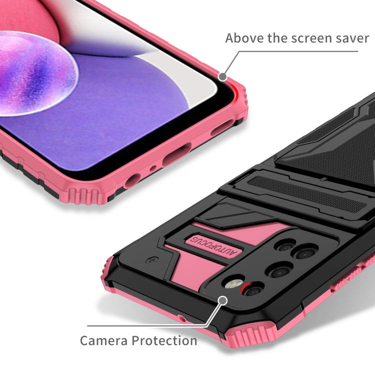 For Samsung Galaxy A03s 166mm Armor Card PC + TPU Shockproof Case with Card Slot & Invisible Holder