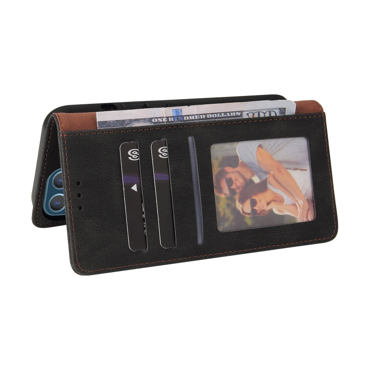 For iPhone 13 Pro Max Simple Suction Closure Horizontal Flip Leather Case with Holder & Card Slot & Wallet