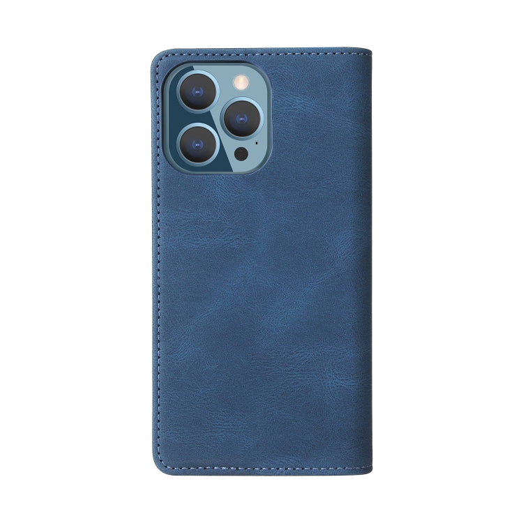 For iPhone 13 Pro Max Simple Suction Closure Horizontal Flip Leather Case with Holder & Card Slot & Wallet