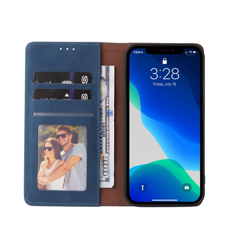 For iPhone 13 Pro Max Simple Suction Closure Horizontal Flip Leather Case with Holder & Card Slot & Wallet