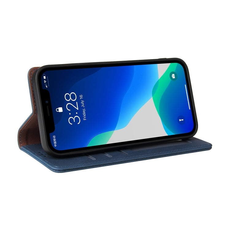 For iPhone 13 Pro Max Simple Suction Closure Horizontal Flip Leather Case with Holder & Card Slot & Wallet