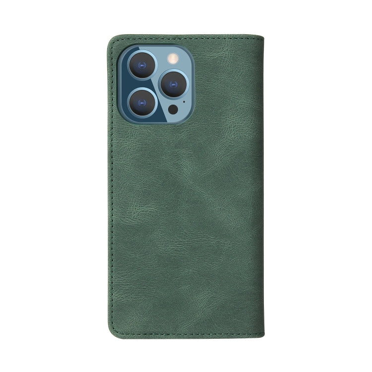 For iPhone 13 Pro Max Simple Suction Closure Horizontal Flip Leather Case with Holder & Card Slot & Wallet