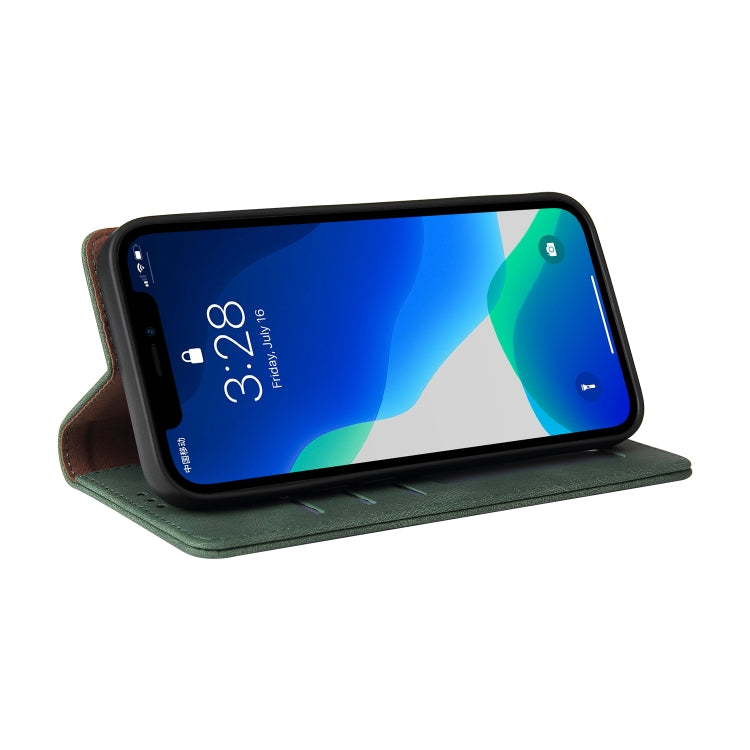 For iPhone 13 Pro Max Simple Suction Closure Horizontal Flip Leather Case with Holder & Card Slot & Wallet