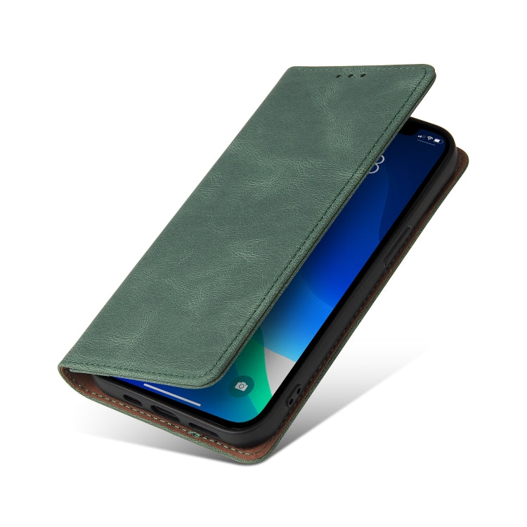 For iPhone 13 Pro Max Simple Suction Closure Horizontal Flip Leather Case with Holder & Card Slot & Wallet