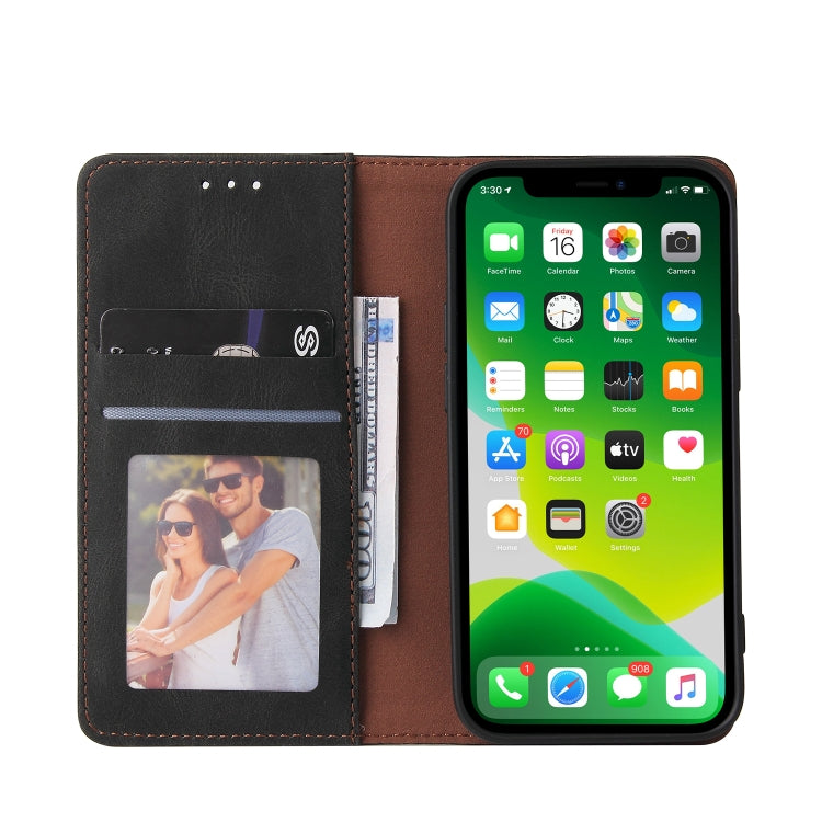 For iPhone 13 mini Simple Suction Closure Horizontal Flip Leather Case with Holder & Card Slot & Wallet