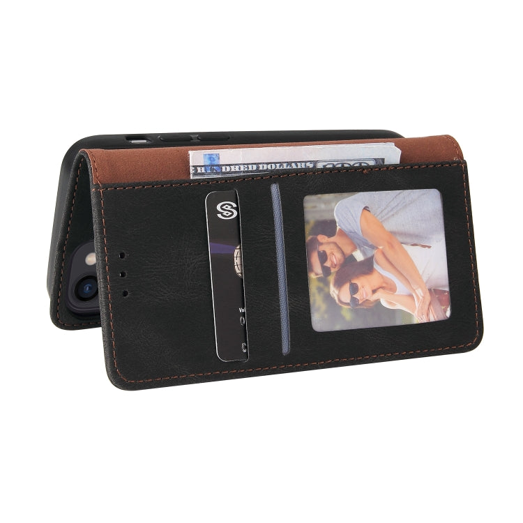 For iPhone 13 mini Simple Suction Closure Horizontal Flip Leather Case with Holder & Card Slot & Wallet