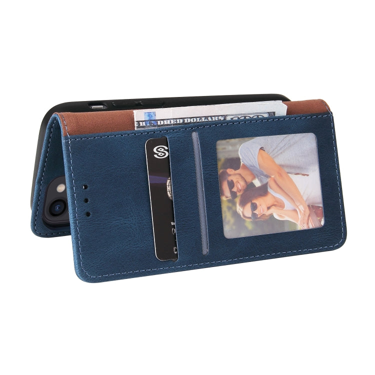 For iPhone 13 mini Simple Suction Closure Horizontal Flip Leather Case with Holder & Card Slot & Wallet
