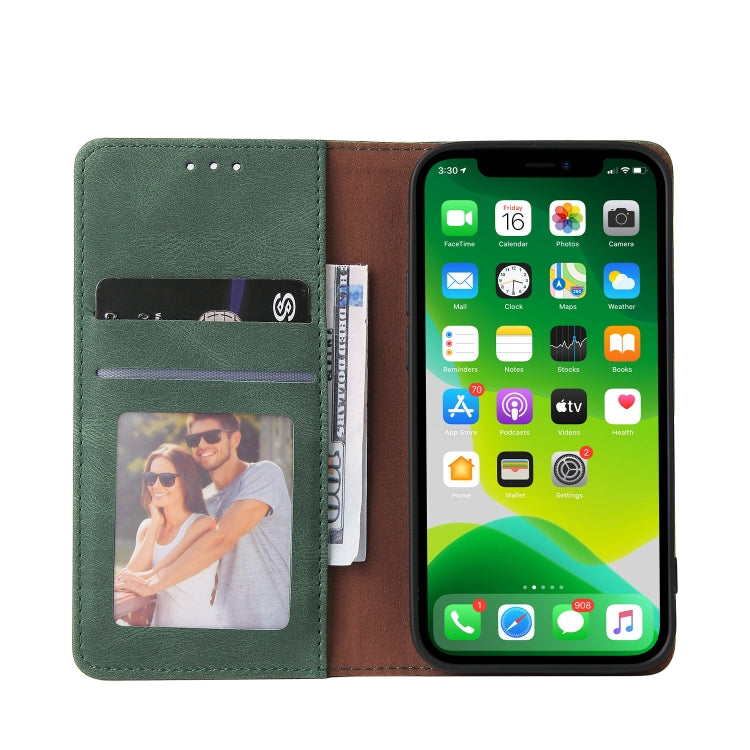 For iPhone 13 mini Simple Suction Closure Horizontal Flip Leather Case with Holder & Card Slot & Wallet