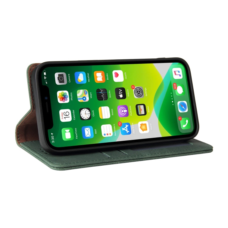For iPhone 13 mini Simple Suction Closure Horizontal Flip Leather Case with Holder & Card Slot & Wallet