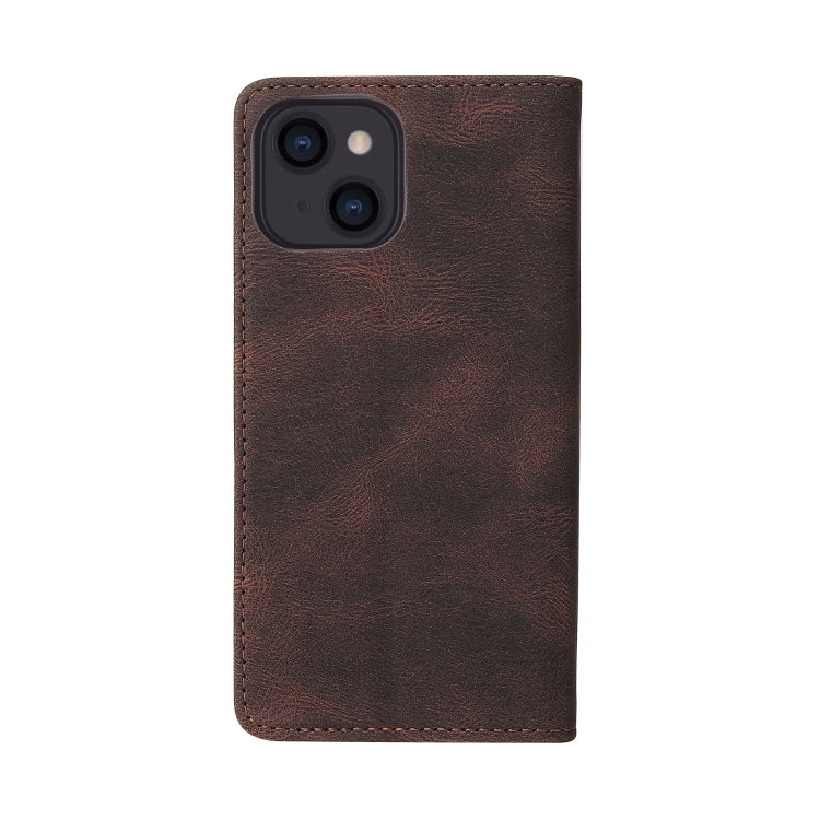 For iPhone 13 mini Simple Suction Closure Horizontal Flip Leather Case with Holder & Card Slot & Wallet