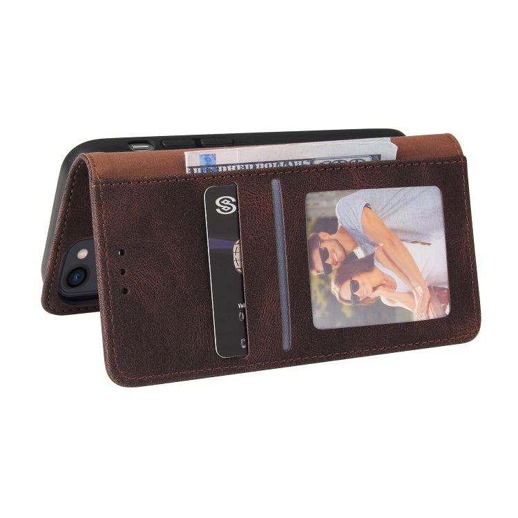 For iPhone 13 mini Simple Suction Closure Horizontal Flip Leather Case with Holder & Card Slot & Wallet