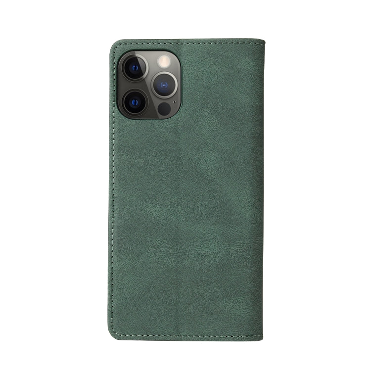 For iPhone 12 / 12 Pro Simple Suction Closure Horizontal Flip Leather Case with Holder & Card Slot & Wallet