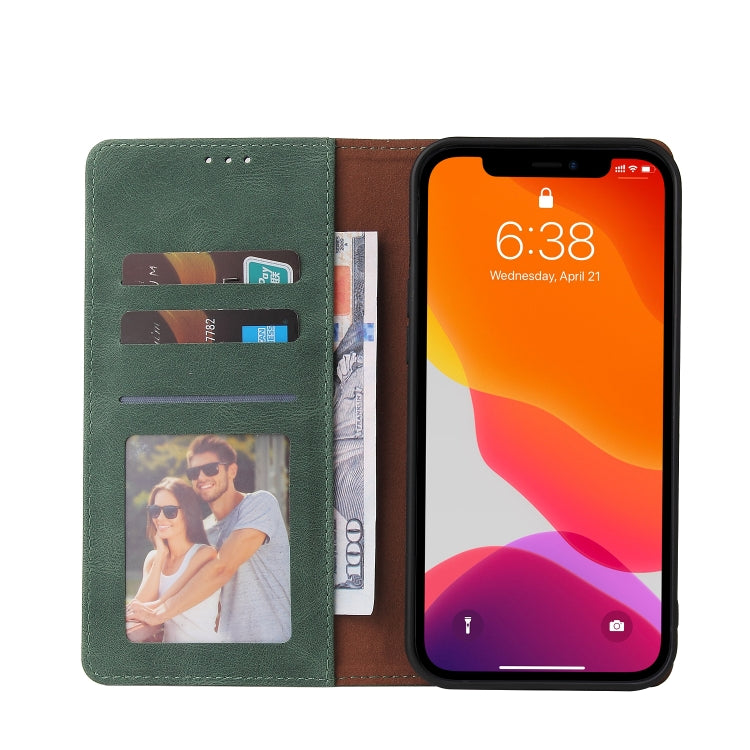 For iPhone 12 mini Simple Suction Closure Horizontal Flip Leather Case with Holder & Card Slot & Wallet