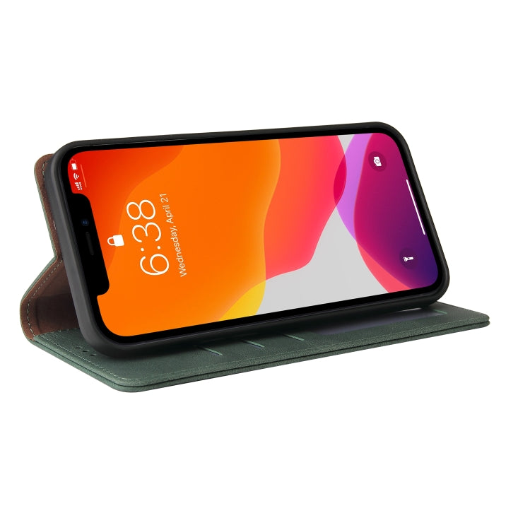 For iPhone 12 mini Simple Suction Closure Horizontal Flip Leather Case with Holder & Card Slot & Wallet
