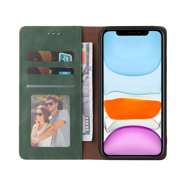 Simple Suction Closure Horizontal Flip Leather Case with Holder & Card Slot & Wallet For iPhone 11
