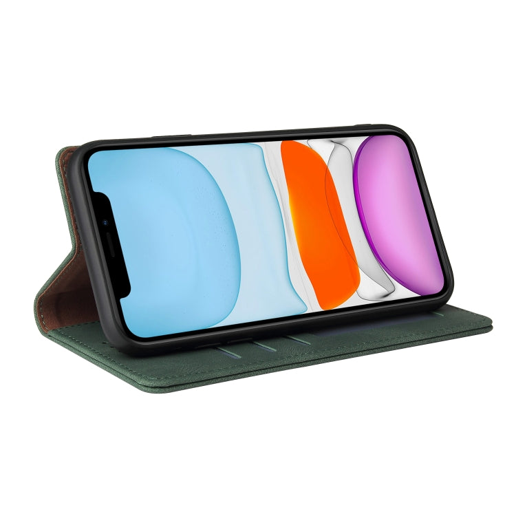 Simple Suction Closure Horizontal Flip Leather Case with Holder & Card Slot & Wallet For iPhone 11