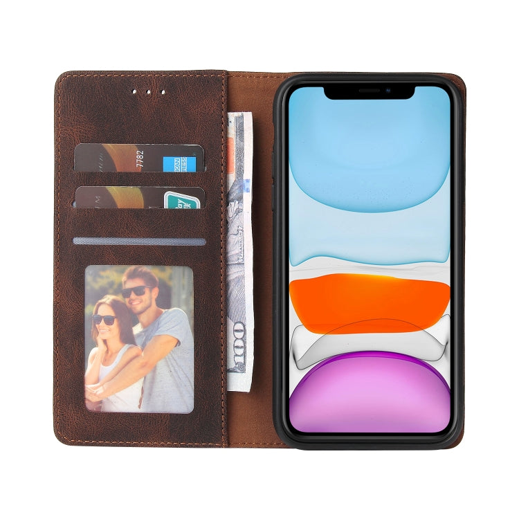 Simple Suction Closure Horizontal Flip Leather Case with Holder & Card Slot & Wallet For iPhone 11