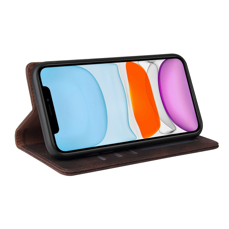 Simple Suction Closure Horizontal Flip Leather Case with Holder & Card Slot & Wallet For iPhone 11