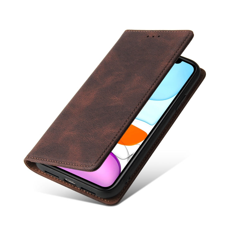 Simple Suction Closure Horizontal Flip Leather Case with Holder & Card Slot & Wallet For iPhone 11