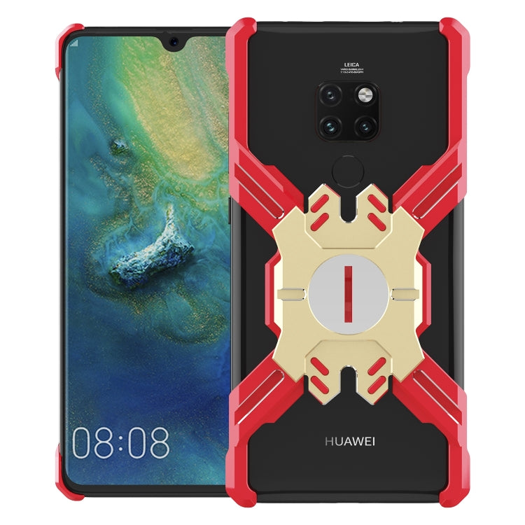 For Huawei Mate 20 Hero Series Anti-fall Wear-resistant Metal Protective Case with Bracket