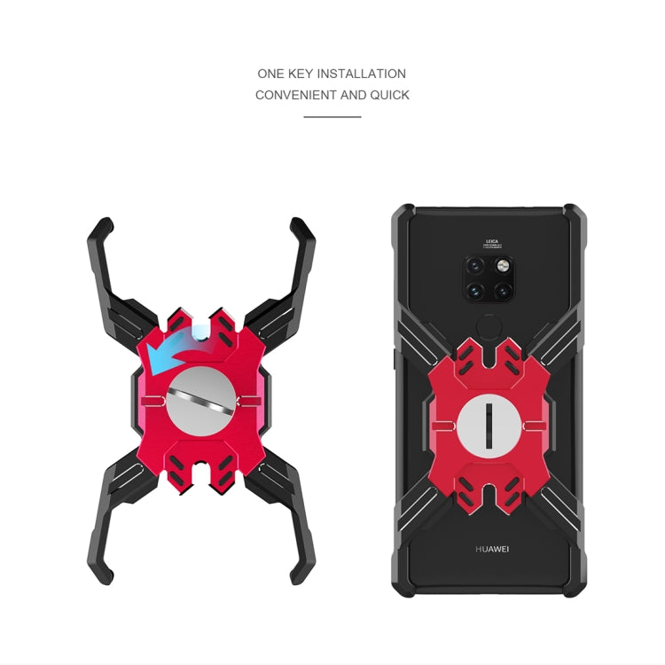 For Huawei Mate 20 Hero Series Anti-fall Wear-resistant Metal Protective Case with Bracket