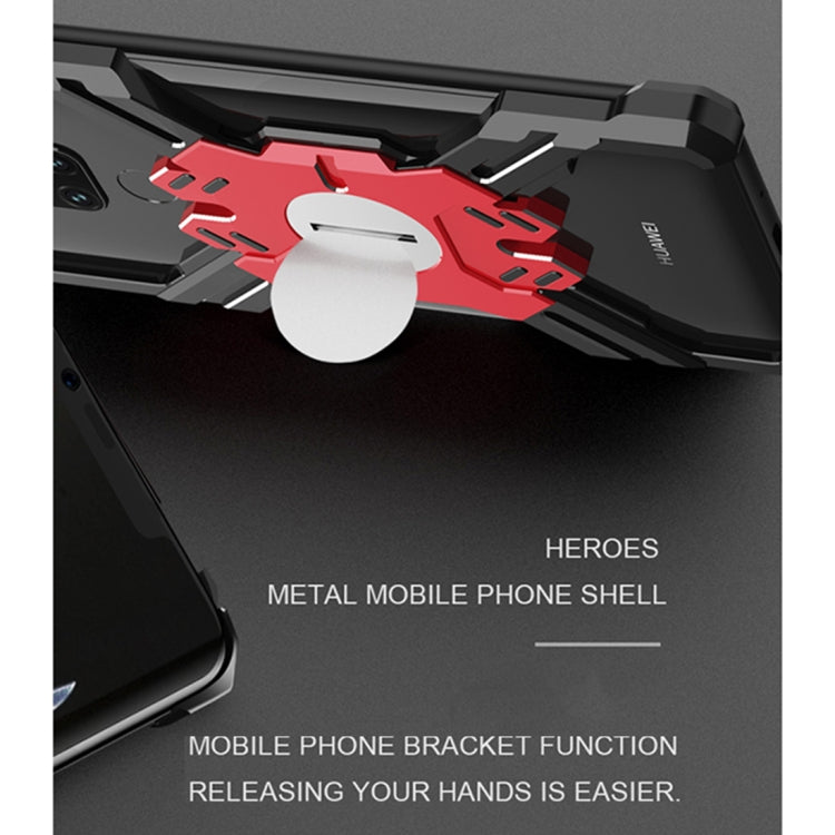For Huawei Mate 20 Pro Hero Series Anti-fall Wear-resistant Metal Protective Case with Bracket
