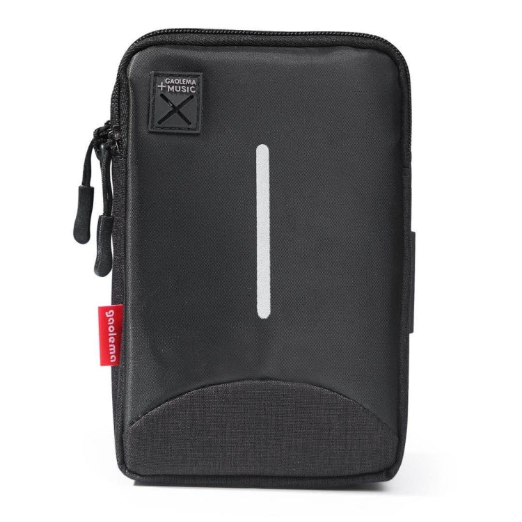 For 6-7 inch Mobile Phone Universal Silver Wire Canvas Waist Bag with Shoulder Strap & Earphone Hole & USB Cable Hole