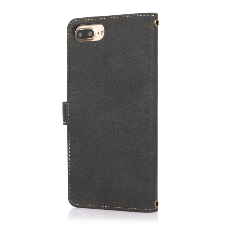 PU + TPU Horizontal Flip Leather Case with Holder & Card Slot & Wallet & Lanyard For iPhone 8 Plus & 7 Plus