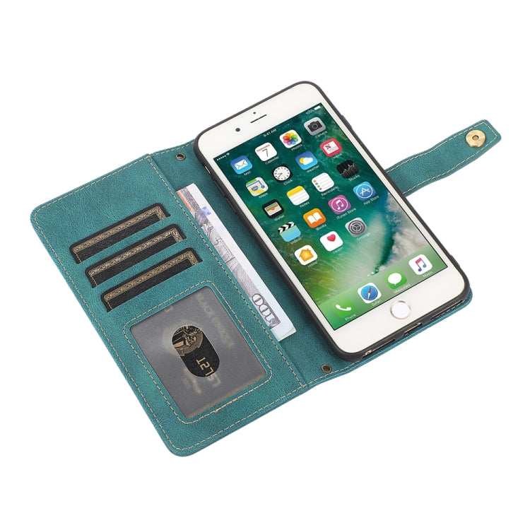 PU + TPU Horizontal Flip Leather Case with Holder & Card Slot & Wallet & Lanyard For iPhone 8 Plus & 7 Plus